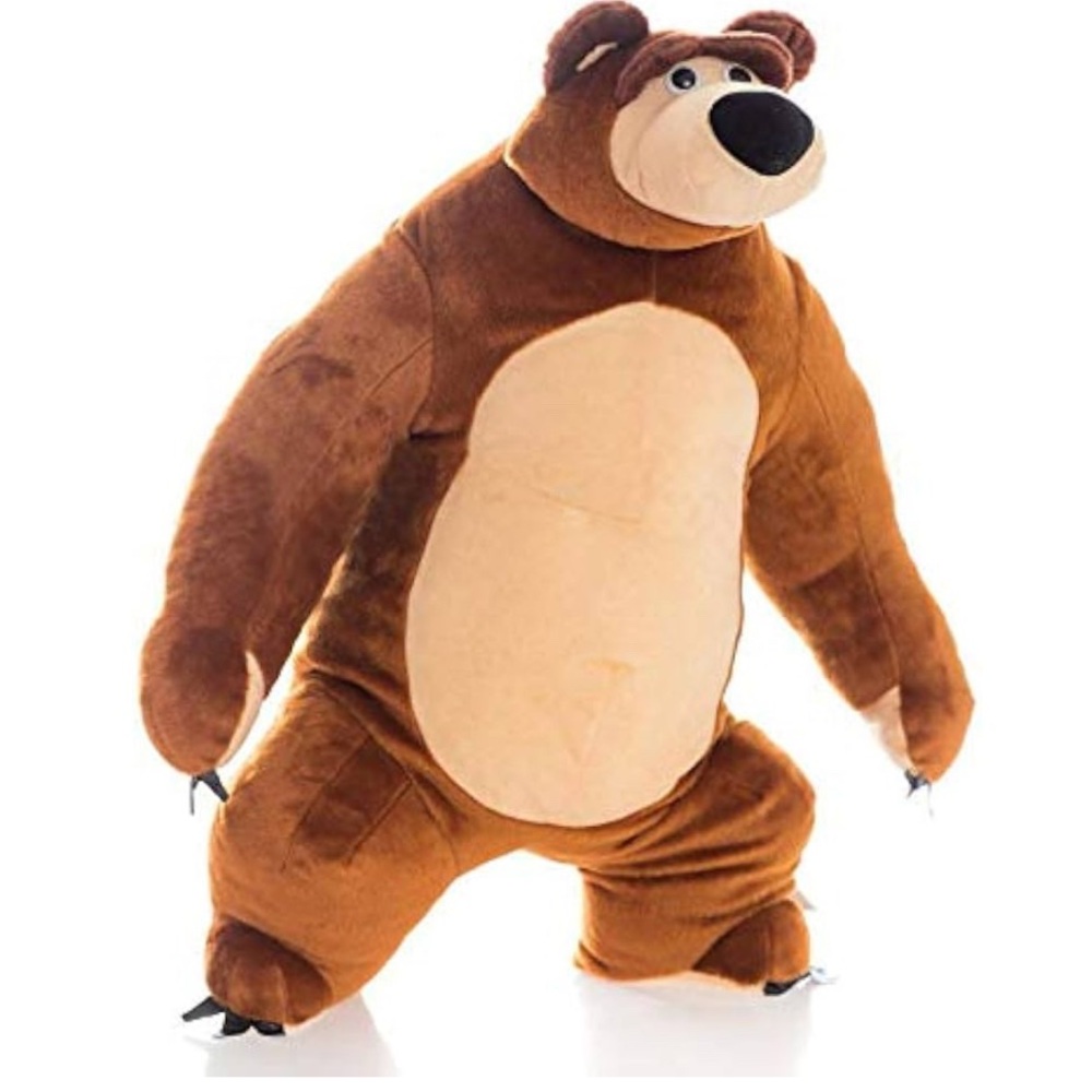 The Bear Funny Plush Soft Toy Teddy Bear Medved Stuffed Anima ( MASHA and bear )